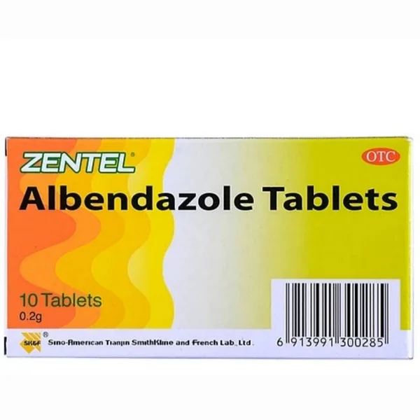 Таблетки Альбендазол Albendazole tablets «Zentel» от паразитов, гельминтов, червей 10 таблеток по 0,2 g